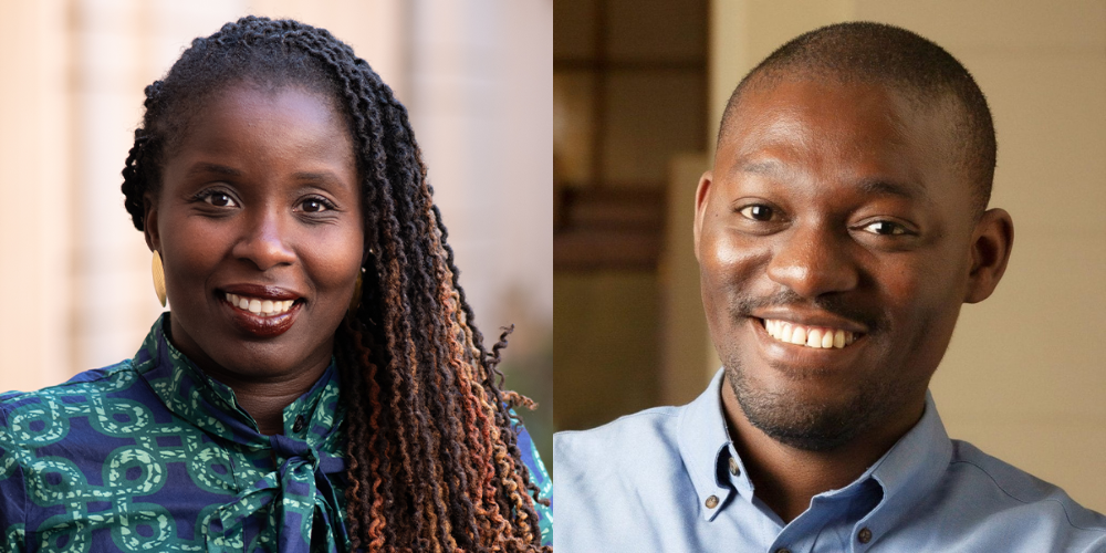 Headshots of Matiangai Sirleaf and Dr. Seye Abimbola