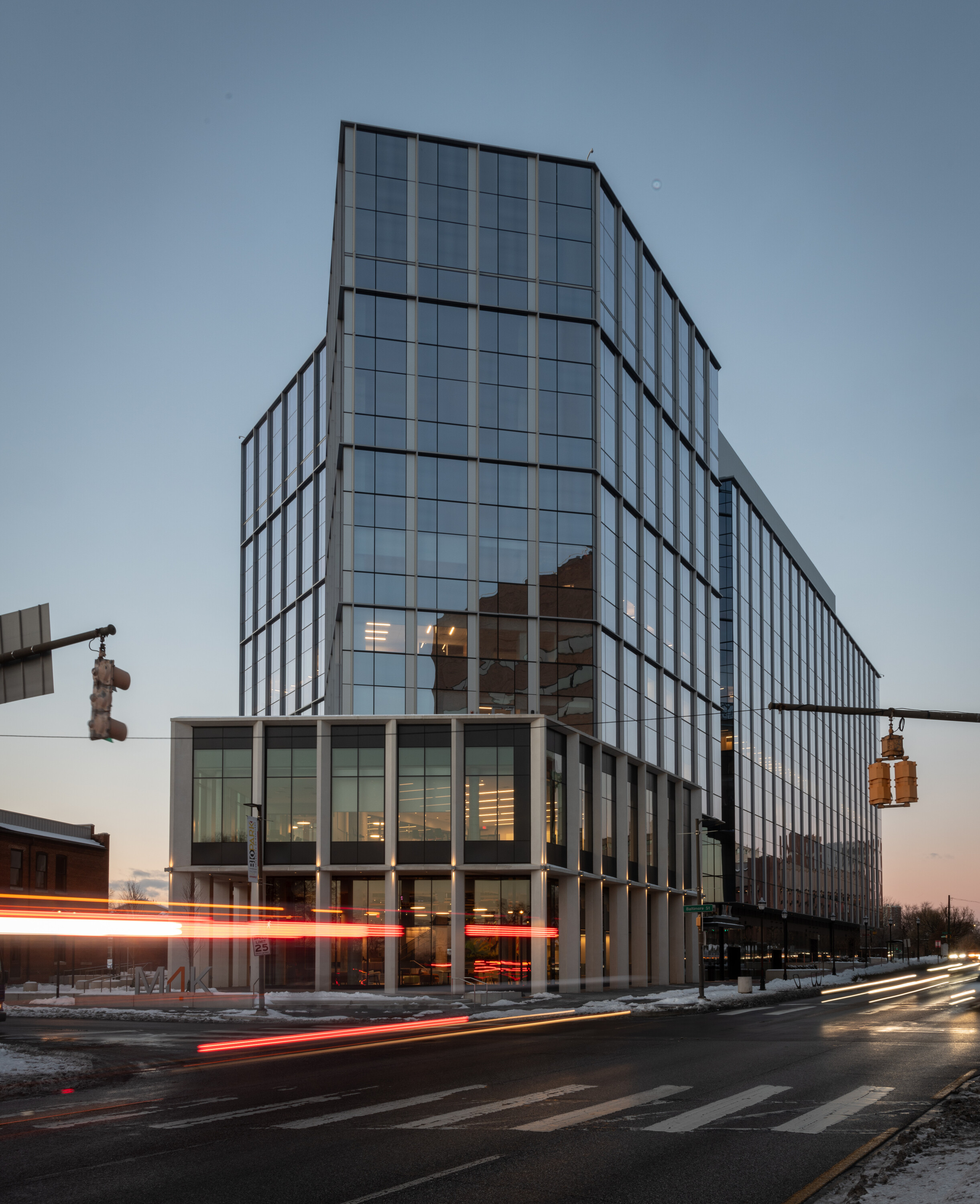 4MLK Building at sunset