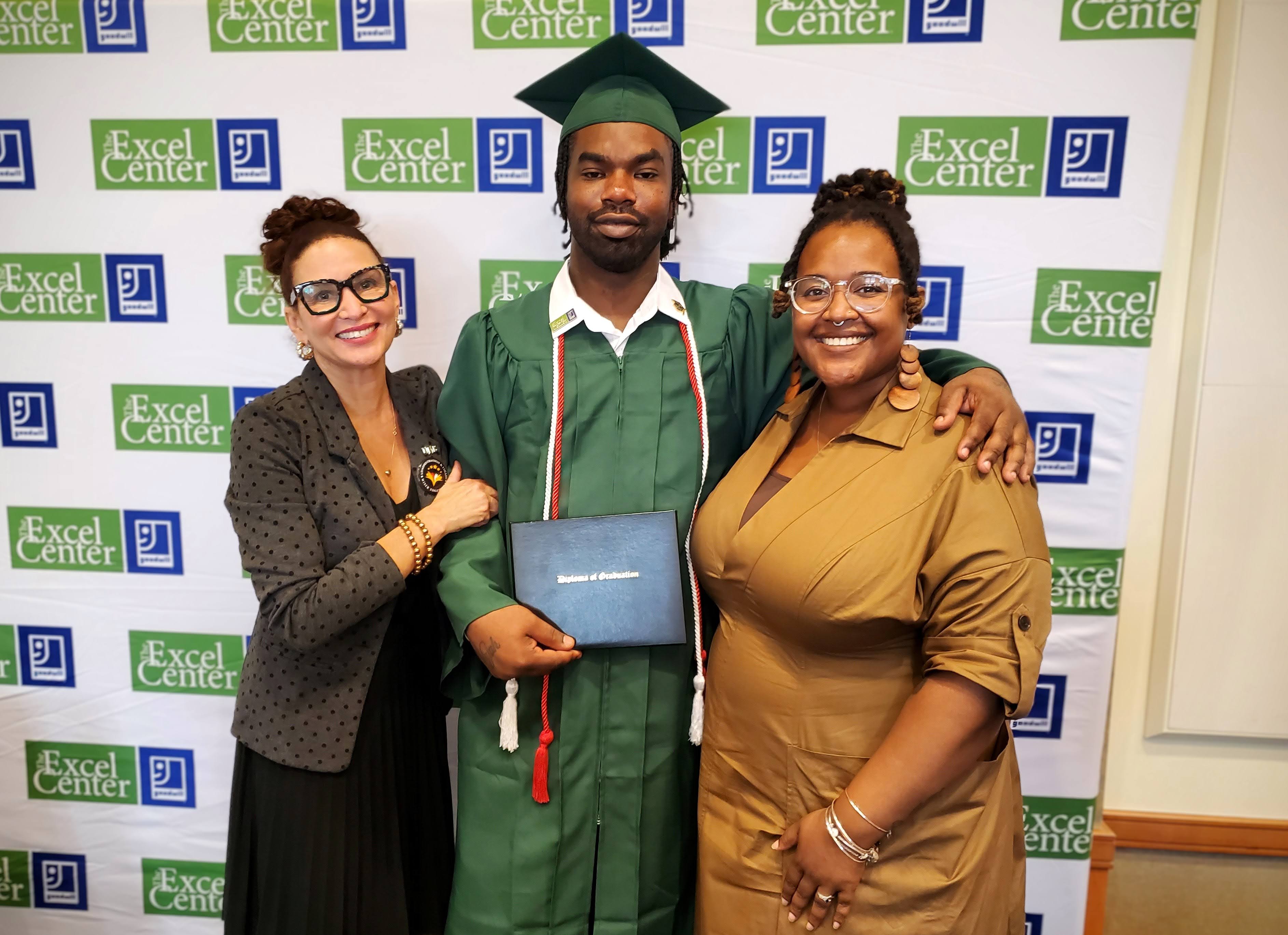 A & F's Antonio Pennix poses with his degree