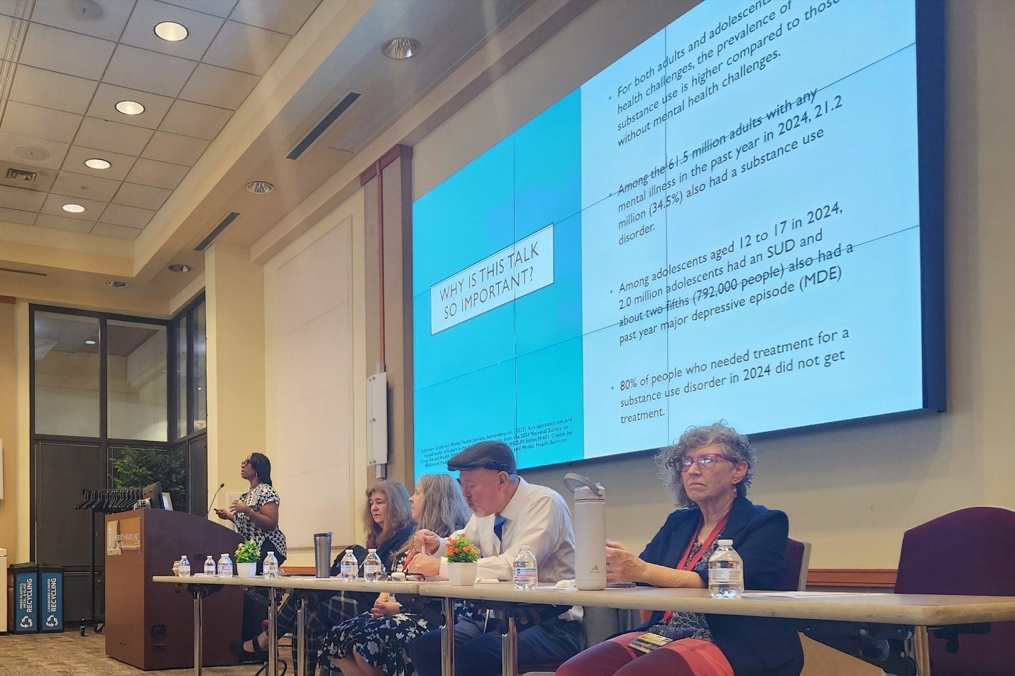 Panelists discuss addiction at the A&F event