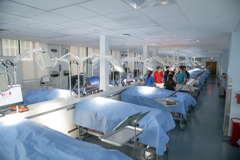 beds in gross anatomy lab