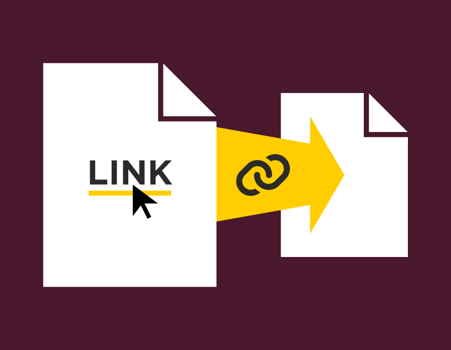 A link pointing from one webpage to another