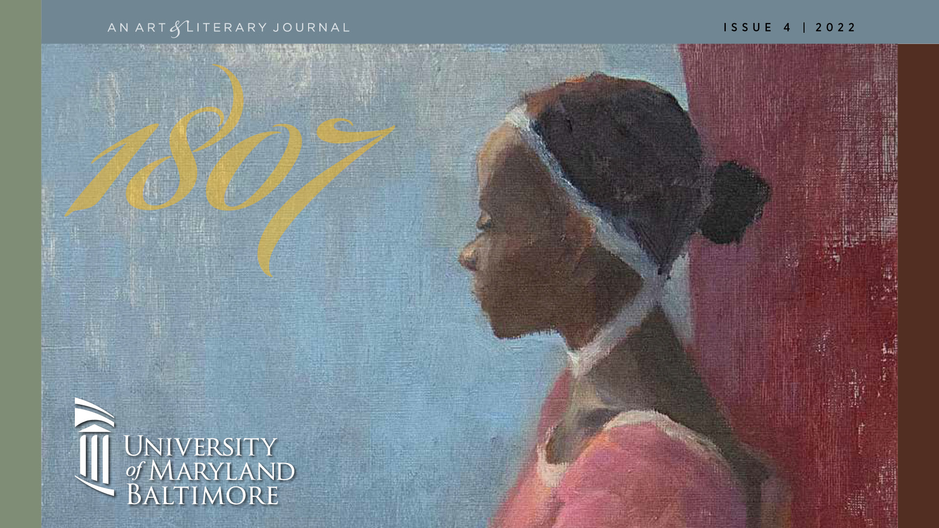 An oil painting of a woman in a colonial-style dress lost in her thoughts