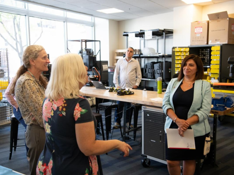 Faculty from UMB and the University of Costa Rica tour a UMB facility