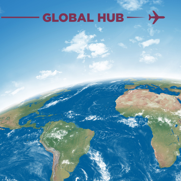 Graphic of the earth with the words 