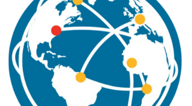 Portion of a graphic globe