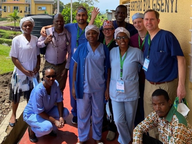 UMB researchers gather with colleagues in Rwanda