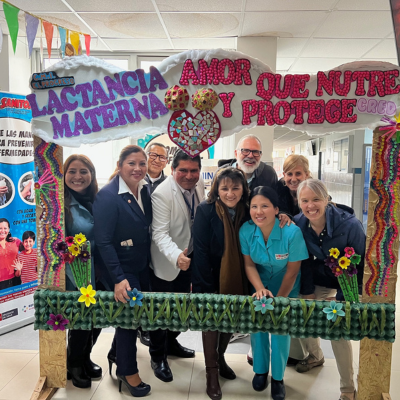 Jay Unick poses with colleagues at a clinic in Peru