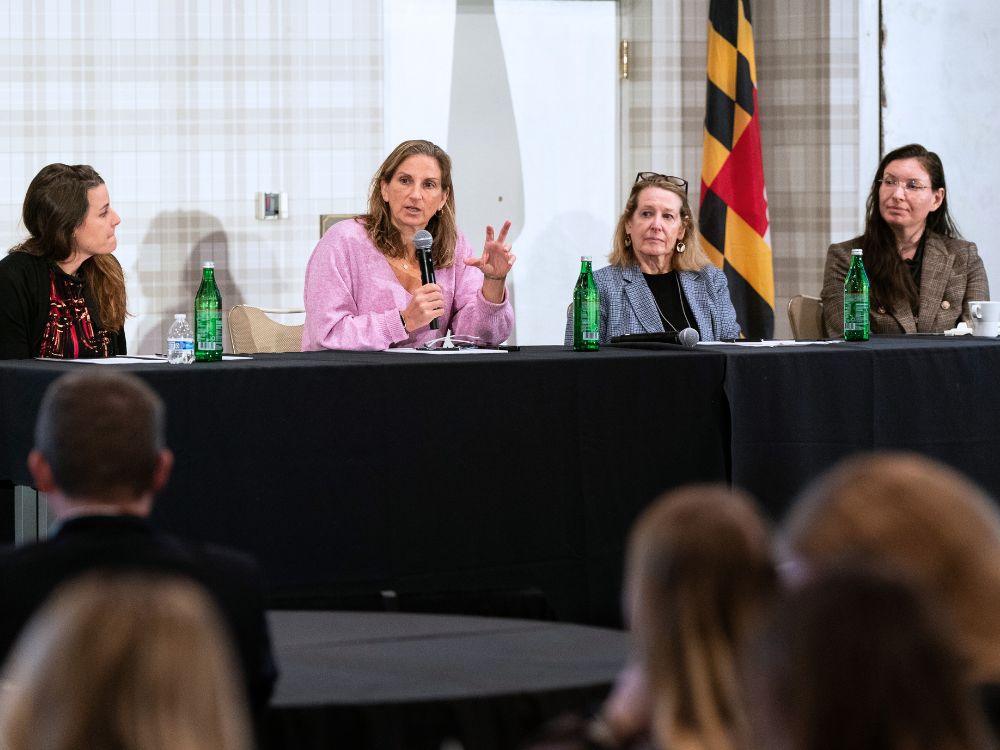 Left to right, Erin Duru, Del. Lorig Charkoudian, Nancy Nunn, and Megan Todd discussed food security in Maryland at the 2025 ALEI Conference.