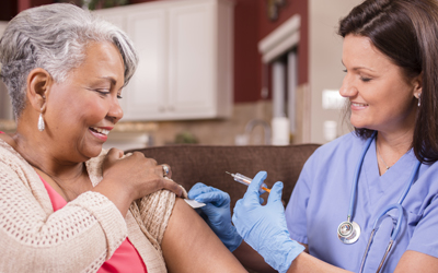 To protect themselves the elderly should get a flu vaccine. 