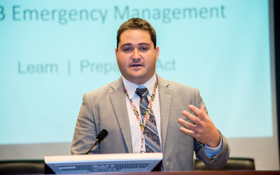 Jonathan Bratt, MS, CEM, executive director of emergency management at the University of Maryland, Baltimore