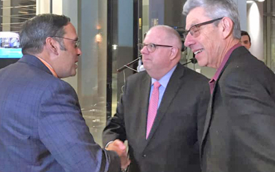 Gov. Larry Hogan joins University of Maryland School of Medicine leaders and guests as UMSOM announces a program to establish centers to treat adults with neurodevelopmental disorders.