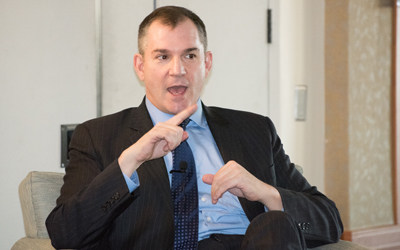Frank Bruni of the New York Times spoke at UMB in February 2017 as part of the President’s Panel on Politics and Policy.