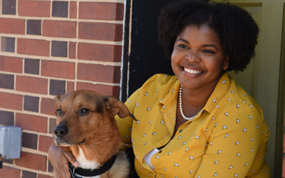 Ebony Nicholson, MSW, academic coordinator for Diversity & Inclusion Initiatives at UMB’s Campus Life Services, currently rents a home in Hollins Market and hopes to take advantage of the LNYW program.