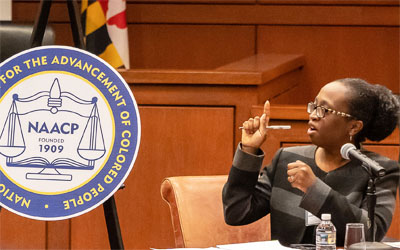 Prof. Dorcas Gilmore at climate impact symposium at Maryland Carey Law 