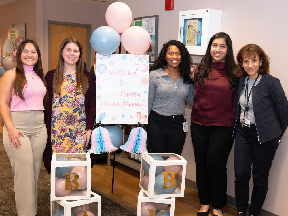 CDHL students Jena Baguyos, Emily Chaffer, Jade Harris, Simran Uddin, and clinical associate professor Lisa Bress