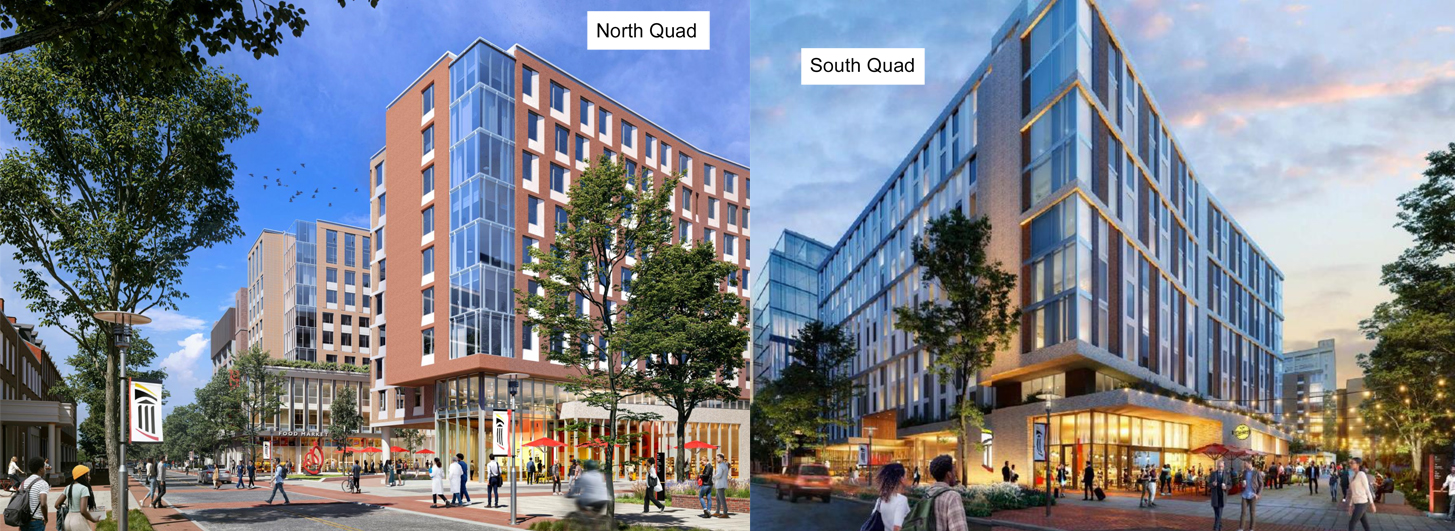 Artist's renderings show planned North and South Quads