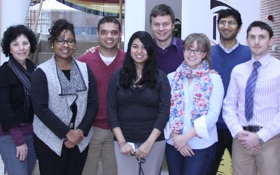 The PHSRegulators, winners of this year's competition, with their mentor and judges.