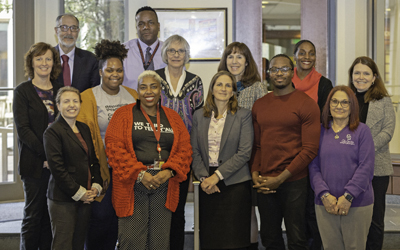 Commission Members at a December Meeting: (front row) Melanie Shapiro, Shantay McKinily, The Honorable Lorig Charkoudian, The Honorable Alonzo T. Washington, Rhonda Richetta; (second row) Tiffany Nace, Barbara Sherrod, Gail T. Sunderman, Barbara Sugarman Grochal (Chair), Kimberly Humphrey, Deborah Thompson Eisenberg; (third row) Phillip J. Leaf, Walter J. Sallee; (not pictured) Michael D. Phillips