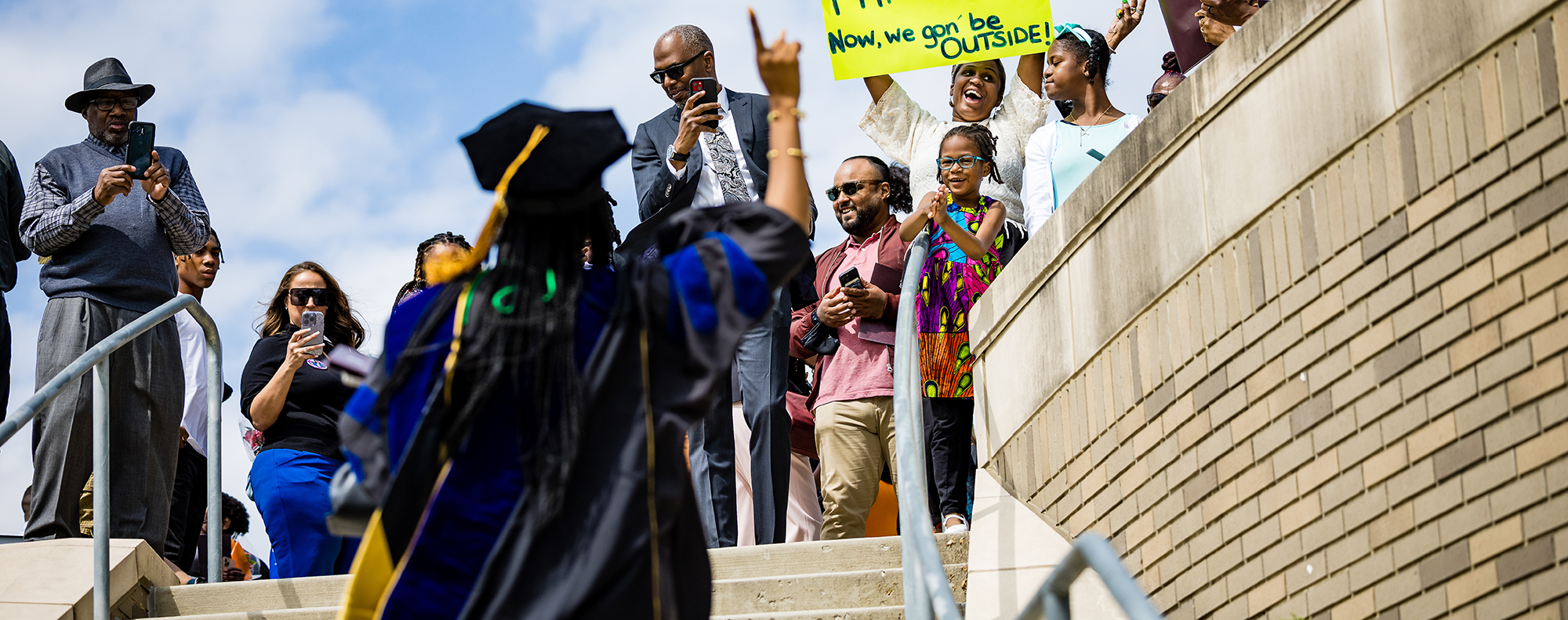 Students at graduation