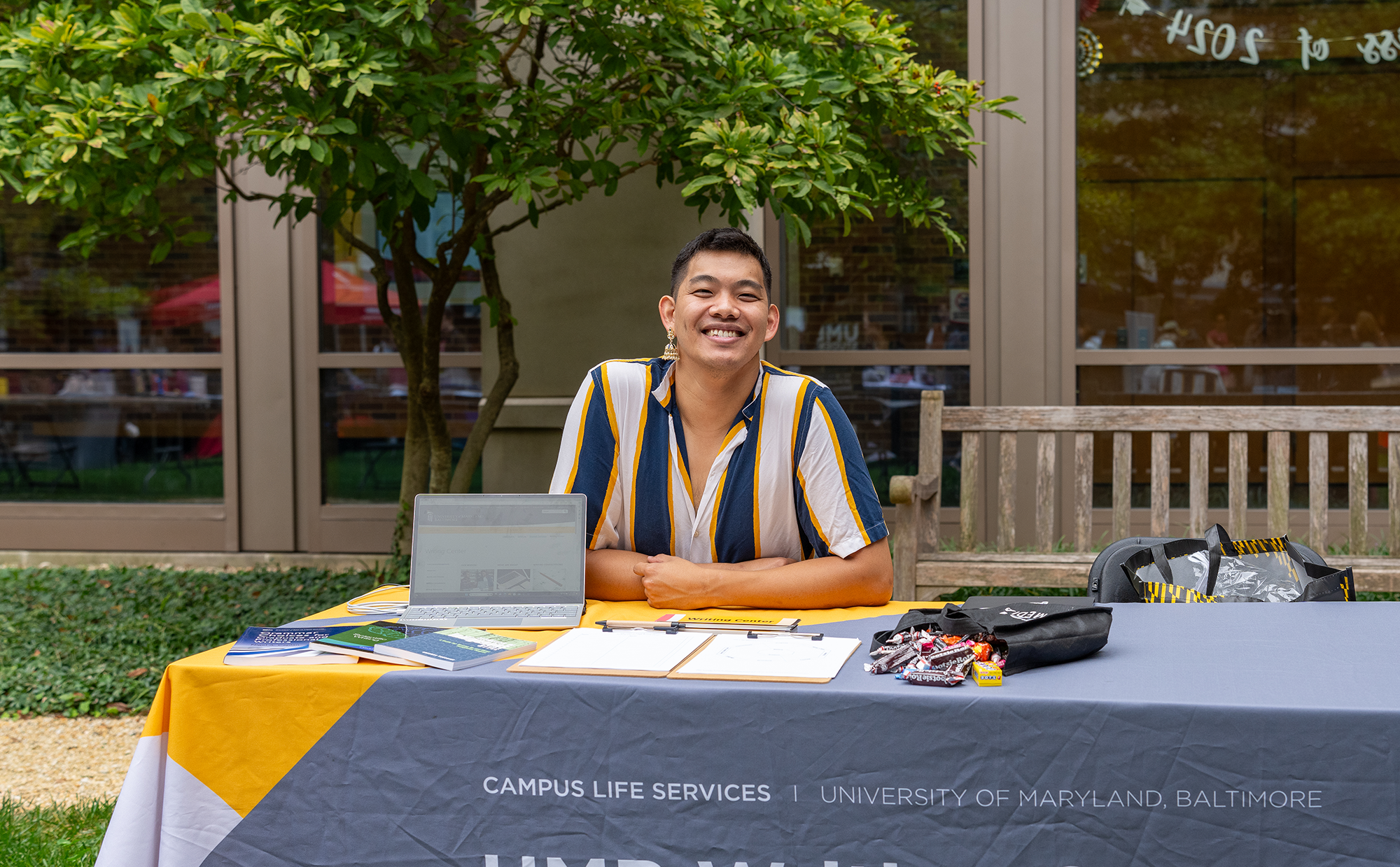 Alex at the the community involvement fair