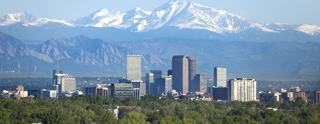 The Denver skyline