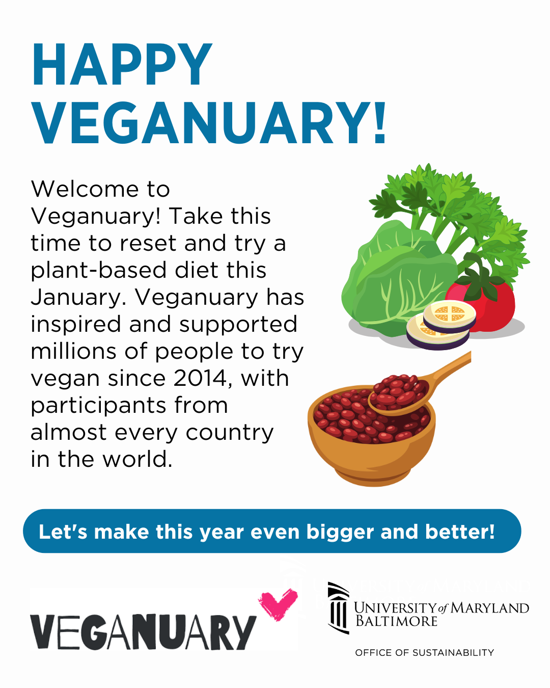 Welcome to Veganuary! Take this time to reset and try a plant-based diet this January. Veganuary has inspired and supported millions of people to try vegan since 2014, with participants from almost every country in the world.