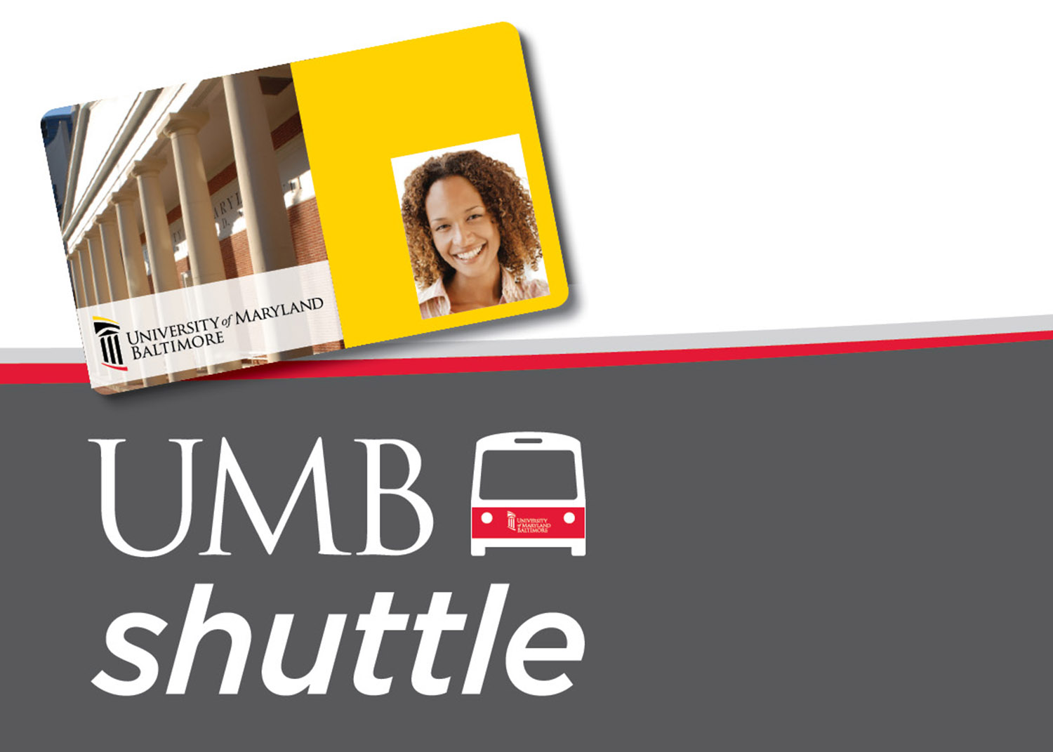 UMB Shuttle logo and One Card